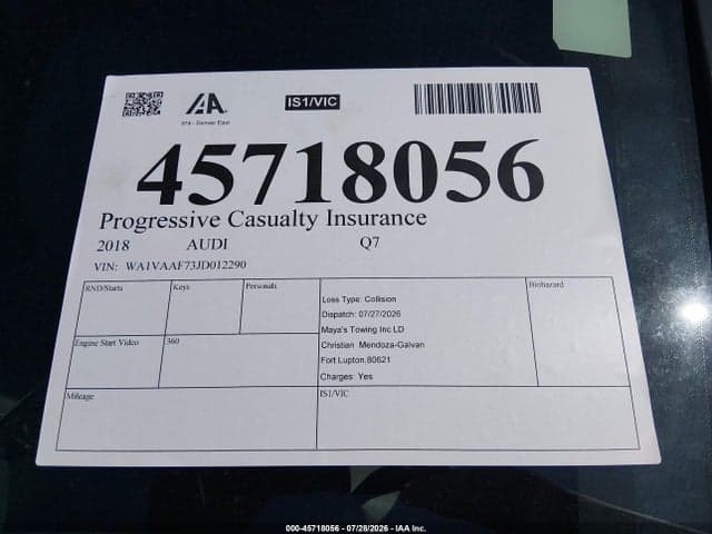 2018 AUDI Q7 3.0T PREMIUM 9