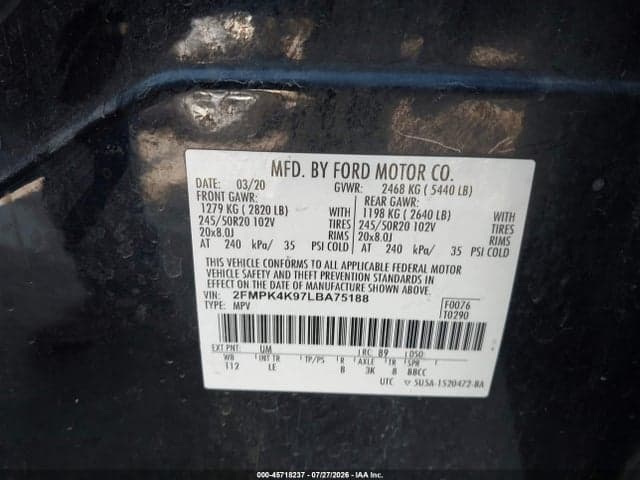 2020 FORD EDGE TITANIUM 9