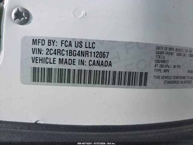 2022 CHRYSLER PACIFICA TOURING L 9