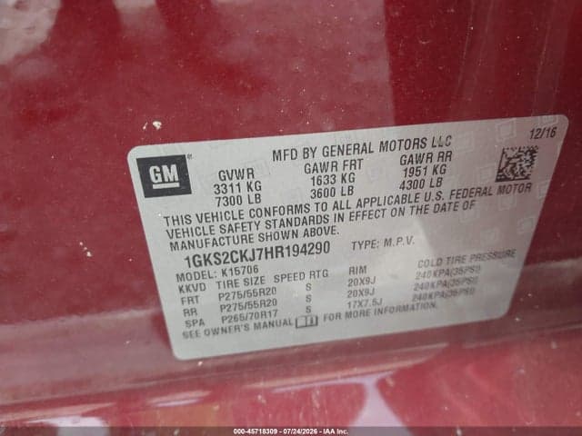 2017 GMC YUKON DENALI 9