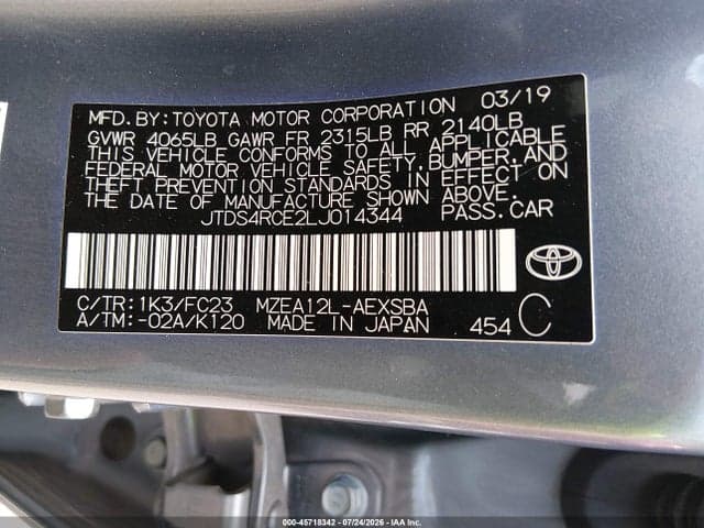 2020 TOYOTA COROLLA SE 9