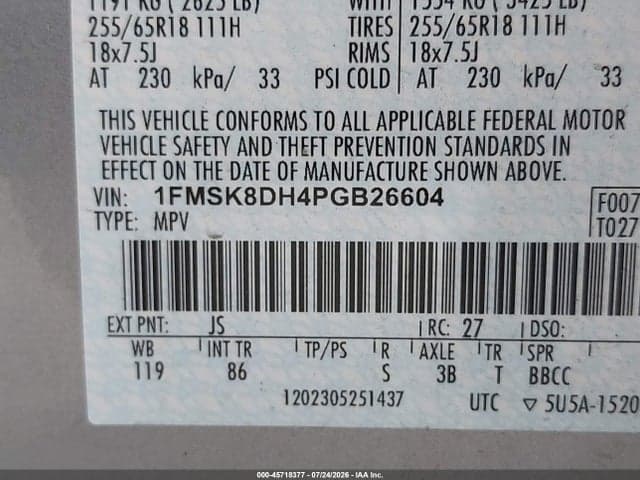 2023 FORD EXPLORER XLT 9