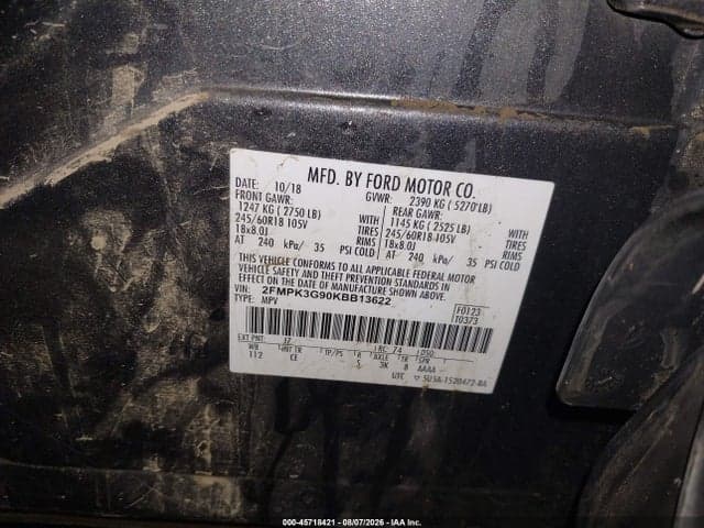 2019 FORD EDGE SE 9