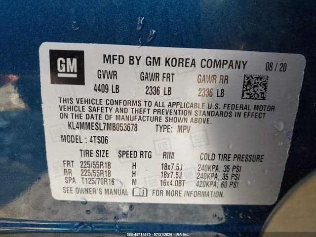 2021 BUICK ENCORE GX AWD SELECT 9