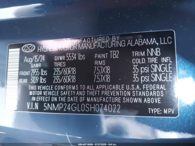 2025 HYUNDAI SANTA FE SEL 9