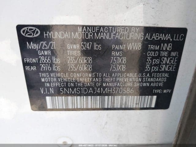 2021 HYUNDAI SANTA FE SE 9