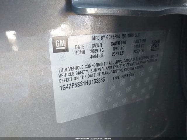 2017 BUICK LACROSSE ESSENCE 9