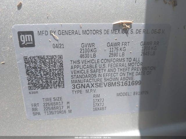 2021 CHEVROLET EQUINOX AWD LS 9