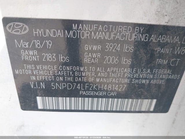 2019 HYUNDAI ELANTRA SE 9