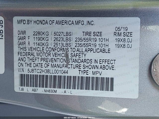 2020 ACURA RDX STANDARD 9