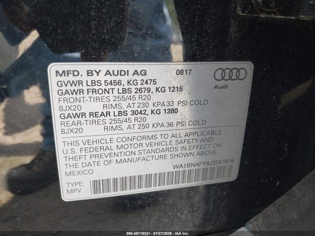2018 AUDI Q5 2.0T PREMIUM 9