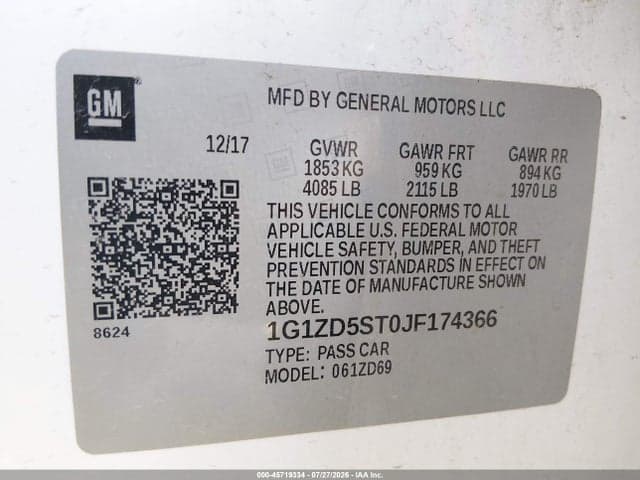 2018 CHEVROLET MALIBU LT 9