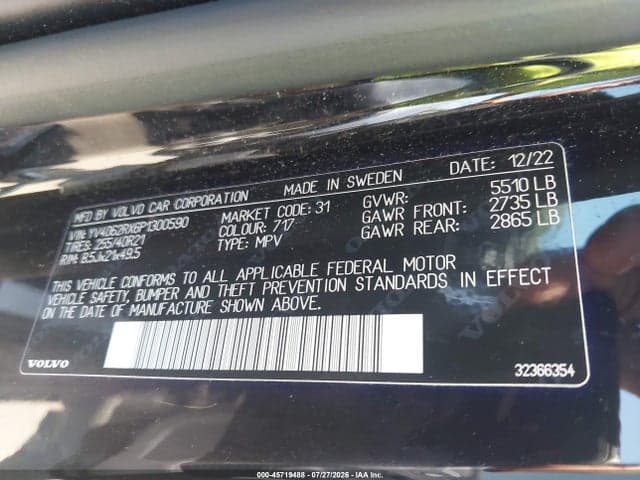 2023 VOLVO XC60 B6 ULTIMATE DARK THEME 9
