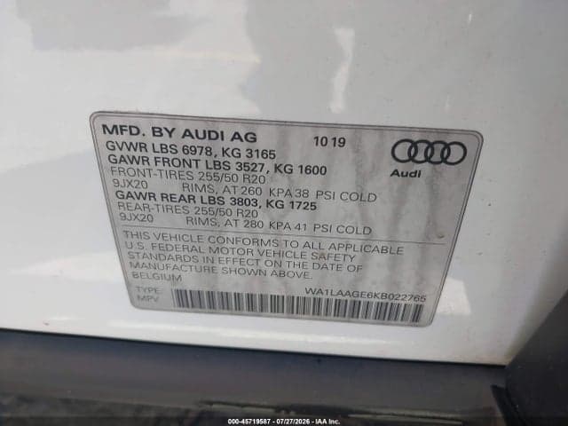 2019 AUDI E-TRON PREMIUM PLUS 9