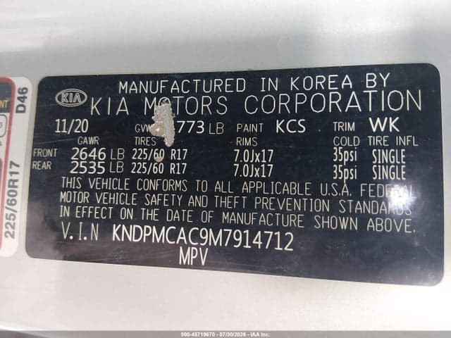 2021 KIA SPORTAGE LX 9
