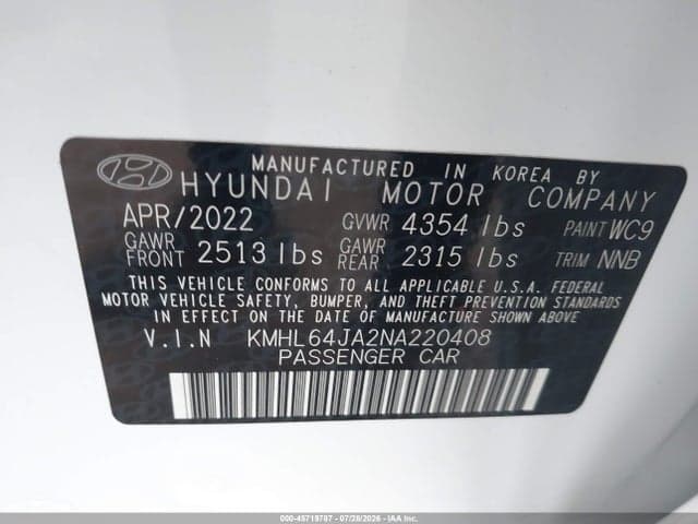 2022 HYUNDAI SONATA SEL 9