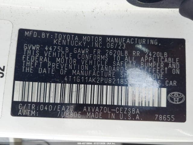 2023 TOYOTA CAMRY SE 9