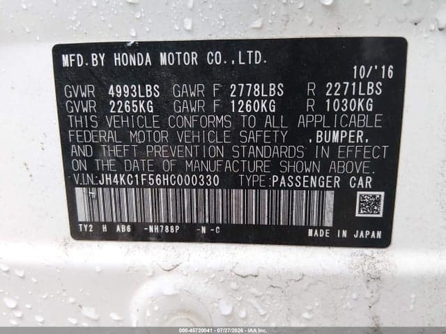 2017 ACURA RLX 9