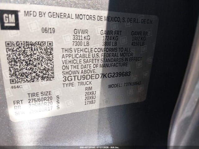 2019 GMC SIERRA 1500 SLT 9