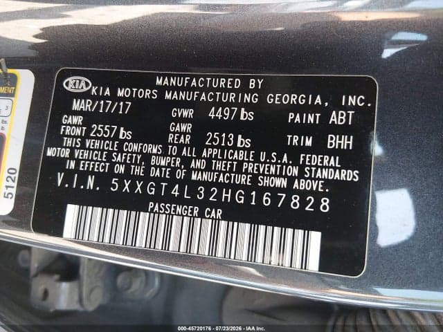 2017 KIA OPTIMA LX 9