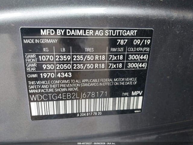 2020 MERCEDES-BENZ GLA 250 9