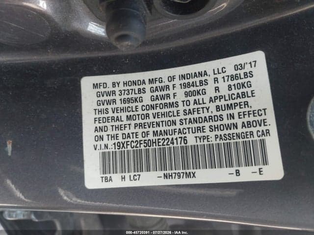 2017 HONDA CIVIC LX 9
