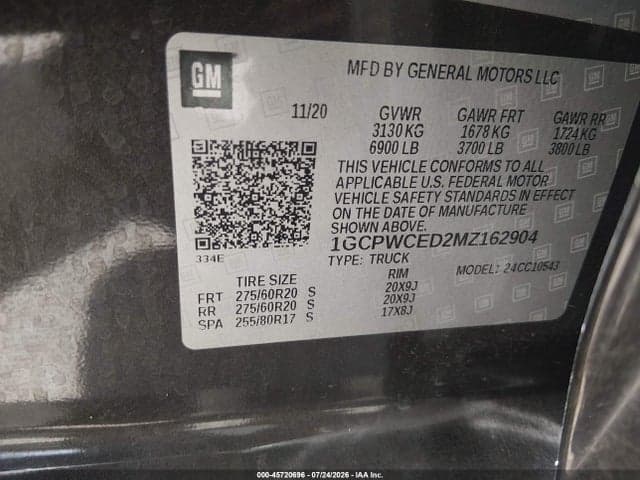 2021 CHEVROLET SILVERADO 1500 2WD SHORT BED LT 9