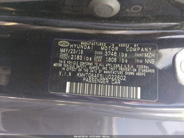 2020 HYUNDAI VELOSTER 2.0 9