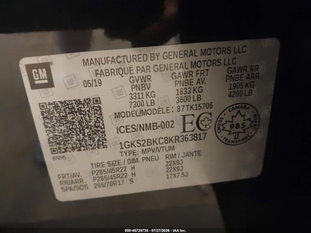 2019 GMC YUKON SLT 9