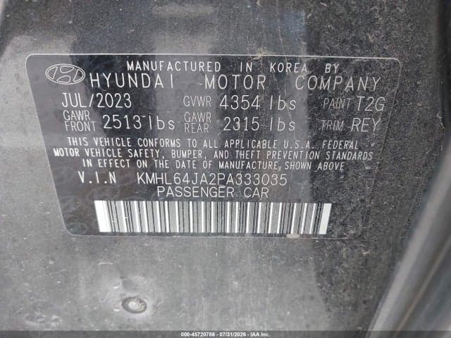 2023 HYUNDAI SONATA SEL 9