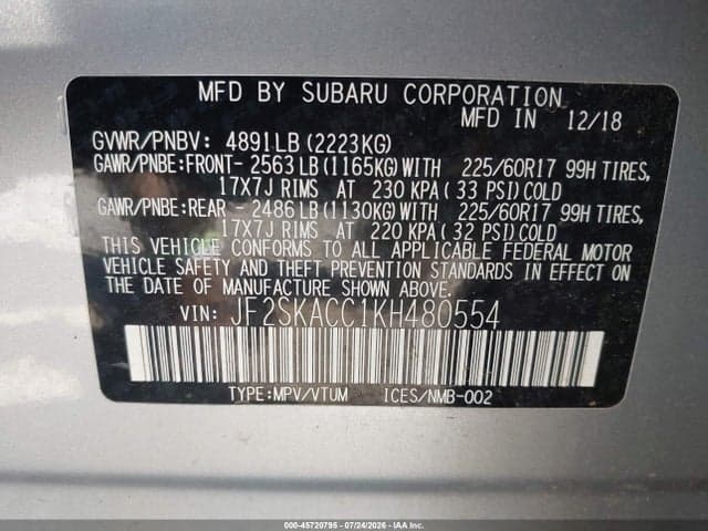 2019 SUBARU FORESTER 9