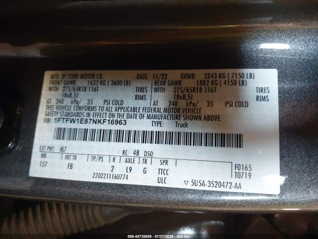 2022 FORD F-150 XLT 9