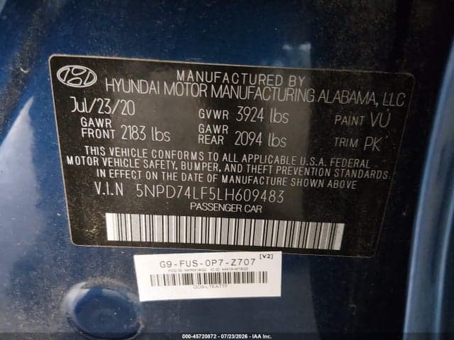 2020 HYUNDAI ELANTRA SE 9