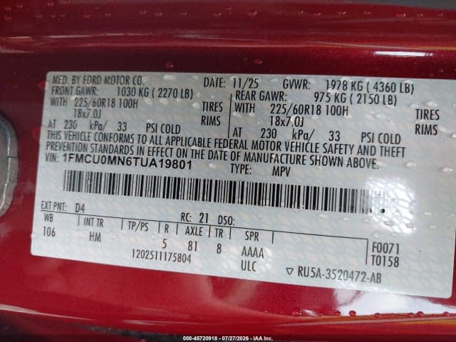 2026 FORD ESCAPE ST-LINE 9