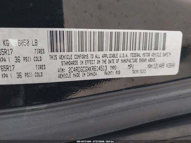 2019 DODGE GRAND CARAVAN SXT 9