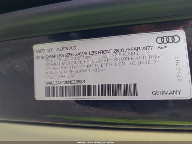 2019 AUDI A6 55 PREMIUM 9