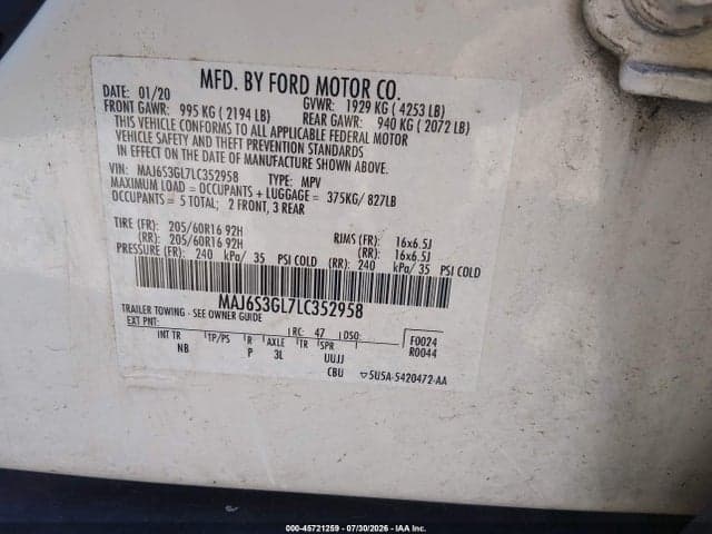 2020 FORD ECOSPORT SE 9