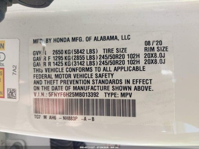 2021 HONDA PILOT AWD SPECIAL EDITION 9