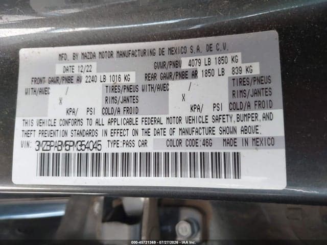 2023 MAZDA MAZDA3 2.5 S SELECT 9