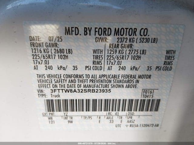 2025 FORD MAVERICK XL 9