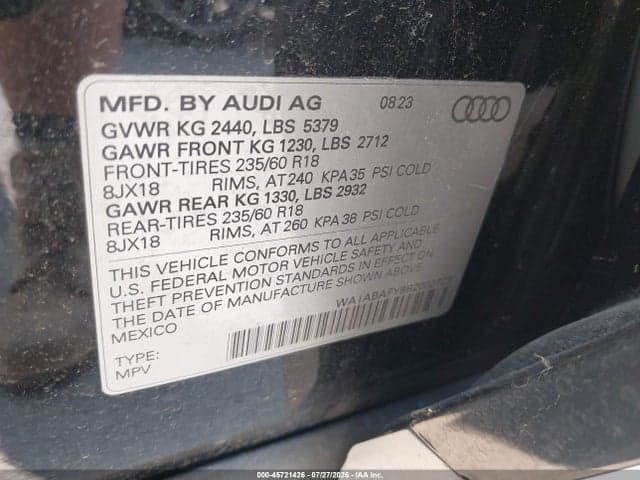 2024 AUDI Q5 PREMIUM 40 TFSI QUATTRO S TRONIC 9