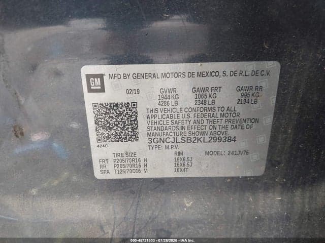 2019 CHEVROLET TRAX LT 9