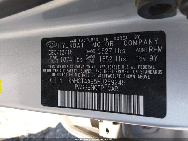 2017 HYUNDAI ACCENT SE 9