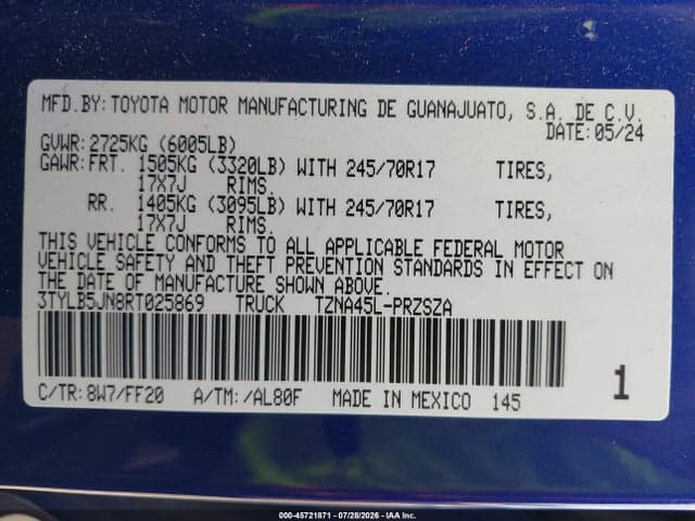 2024 TOYOTA TACOMA SR5 9