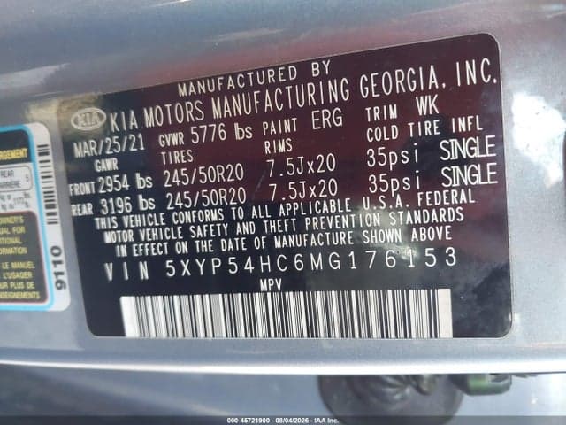 2021 KIA TELLURIDE SX 9