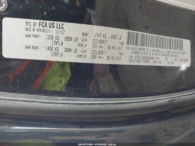 2018 CHRYSLER PACIFICA TOURING 9