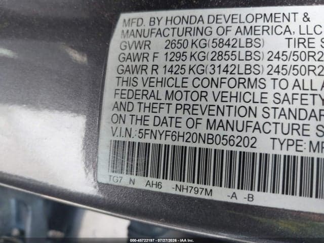 2022 HONDA PILOT AWD SPECIAL EDITION 9