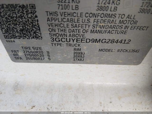 2021 CHEVROLET SILVERADO 1500 4WD SHORT BED RST 9