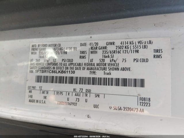 2020 FORD TRANSIT-250 4