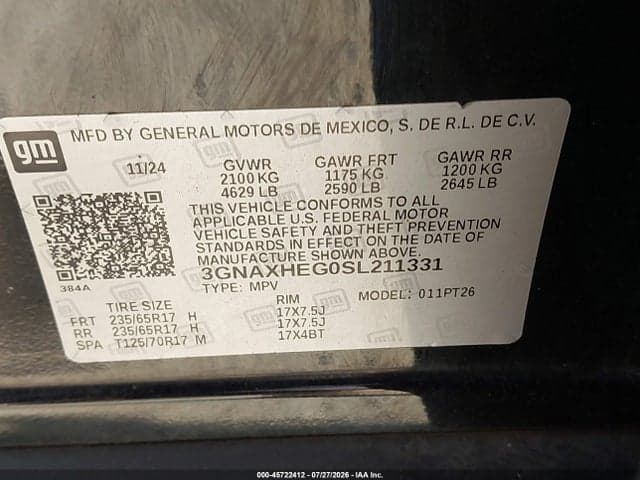 2025 CHEVROLET EQUINOX FWD LT 9